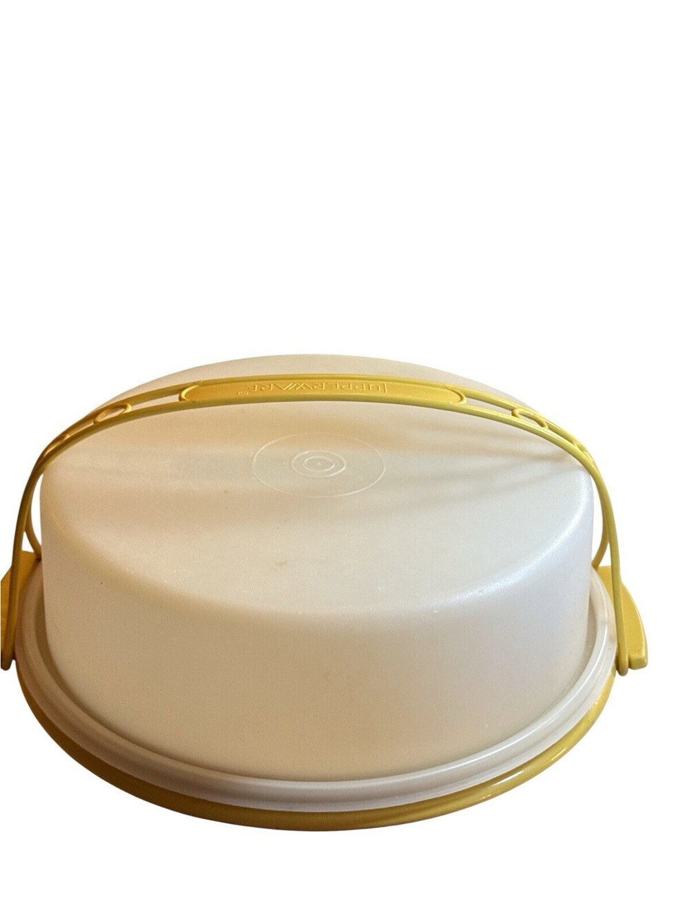 Vintage Tupperware 719-2 Harvest Gold Pie Cake Keeper Carrier 1970s USA